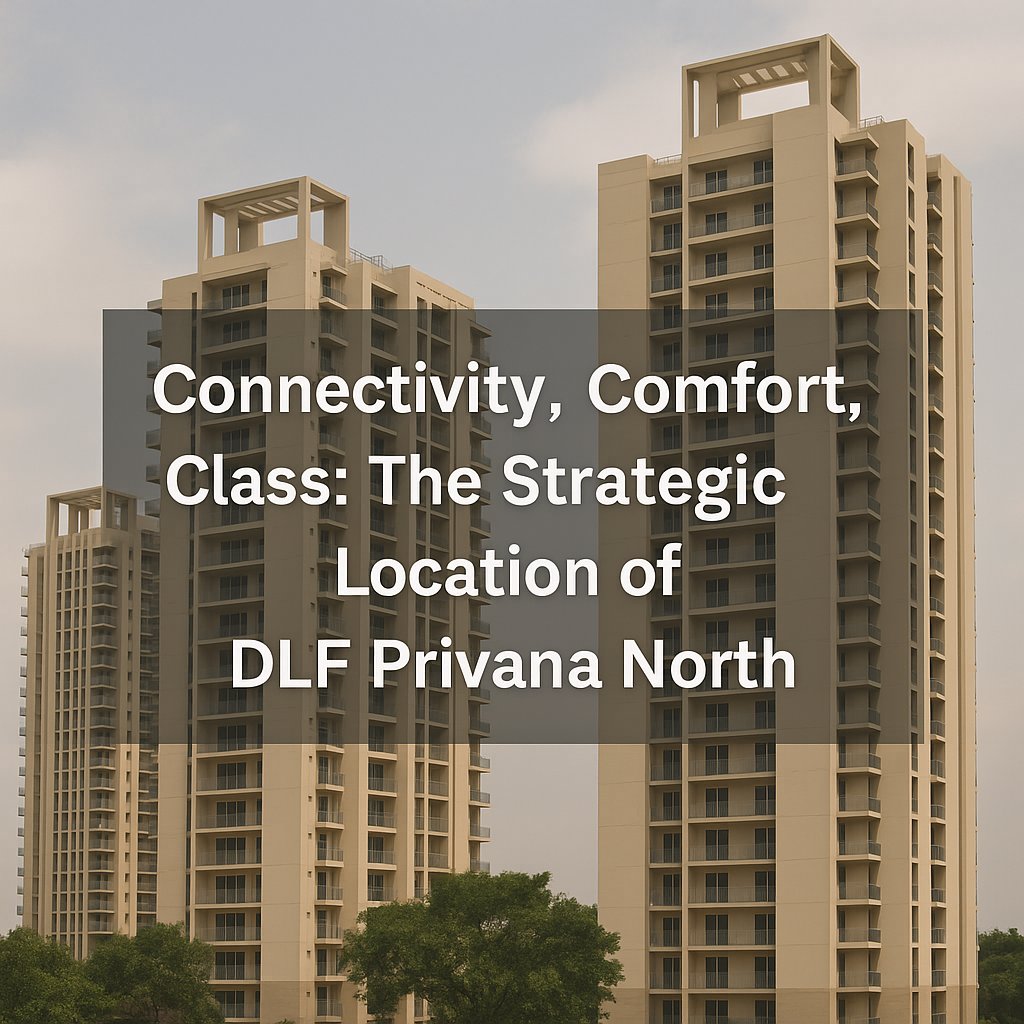 Modern high-rise building at DLF Privana North in Sector 76 Gurgaon, showcasing prime location and luxury living.