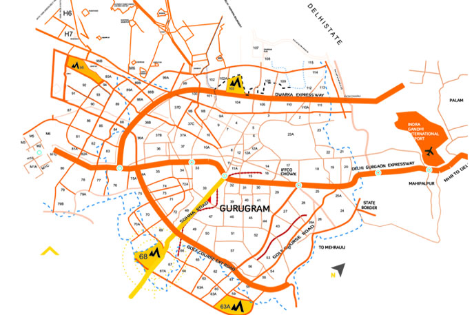 Location Map Mahira Homes Gurgaon