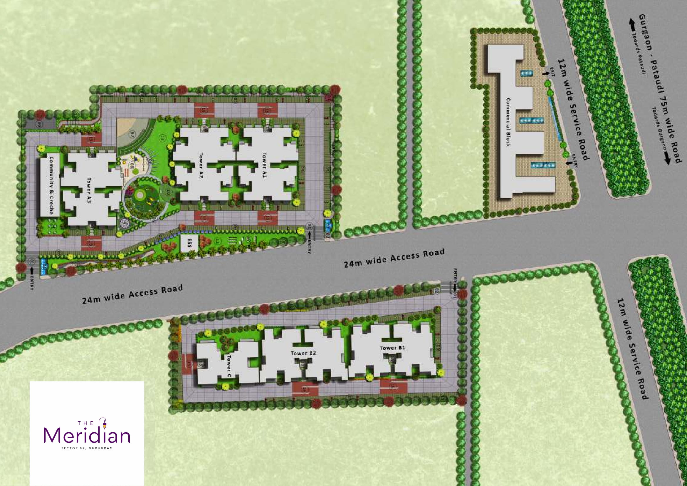 Master Plan mrg world the meridian Apartments Gurgaon