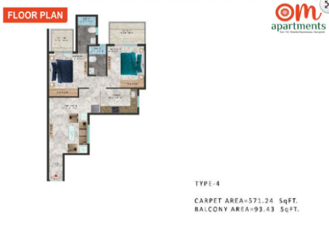 Floor Plan Pareena Om Apartments Gurgaon