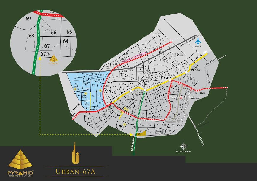 Location Map Pyramid Urban Homes 3 Gurgaon